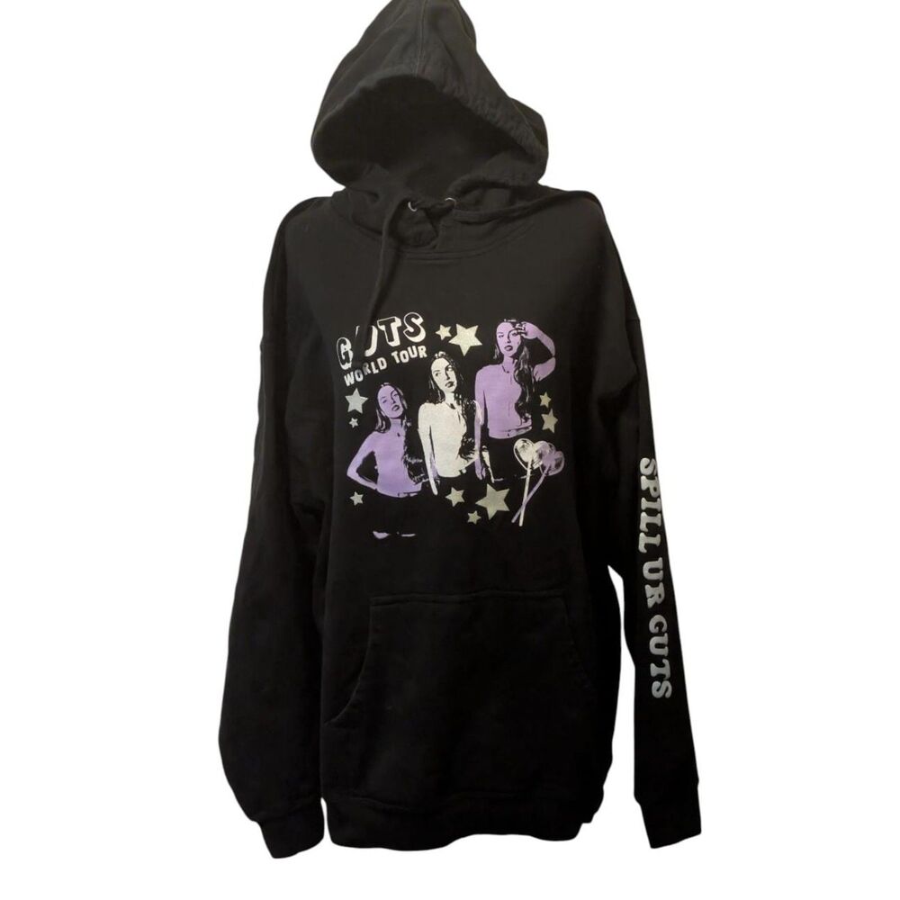 Olivia Rodrigo GUTS World Tour 2024 Spill Ur Guts Butterfly Hoodie, Size XL